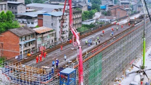 西渝高铁康渝12标段合川东车站特大桥正式进入现浇连续梁施工阶段