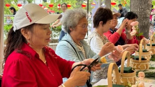 北京团结湖公园第八届“赏菊观鱼”游园会拉开帷幕