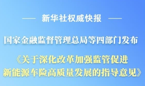 新华鲜报丨瞄准投保难题！我国首个新能源车险指导意见出招