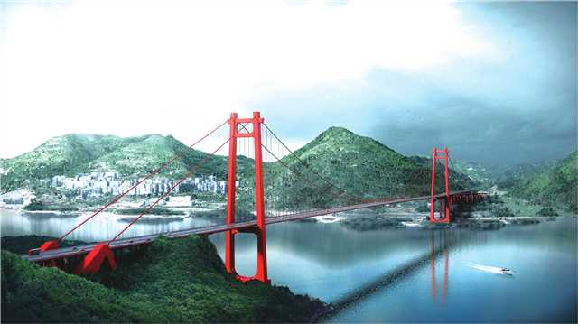 云阳长江二桥效果图图片