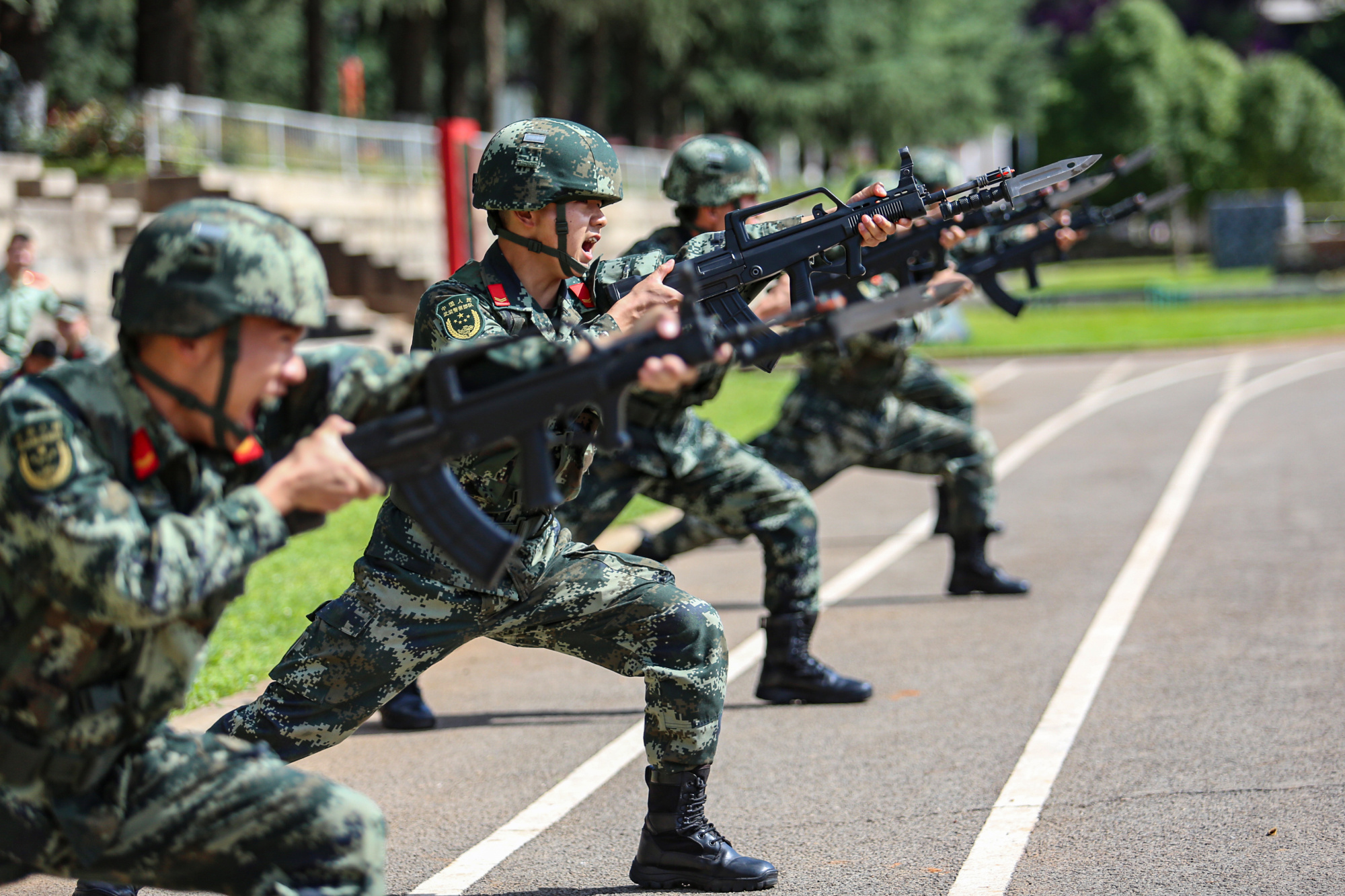 武警训练真实图片