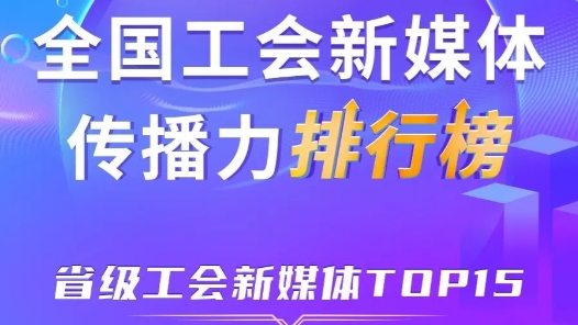 6月全国省级工会新媒体传播力TOP15！