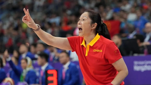 中国女篮进行首次踩场训练