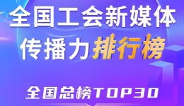 7月全国工会新媒体传播力总榜TOP30！