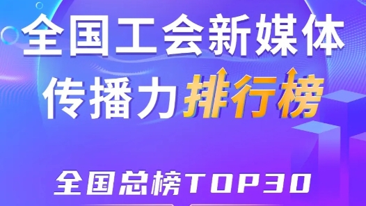 新增优秀团队经验分享！8月全国工会新媒体传播力总榜TOP30揭晓